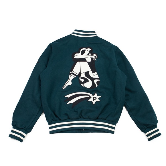 PARRA CLOUDY STAR VARSITY JACKET (PINE GREEN) XL - Picture 2 of 8